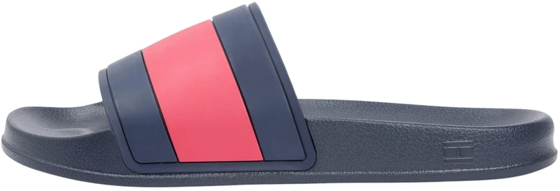 Tommy Hilfiger Men’s Pool Slides Core Flag with Logo, Blue (Desert Sky), 9