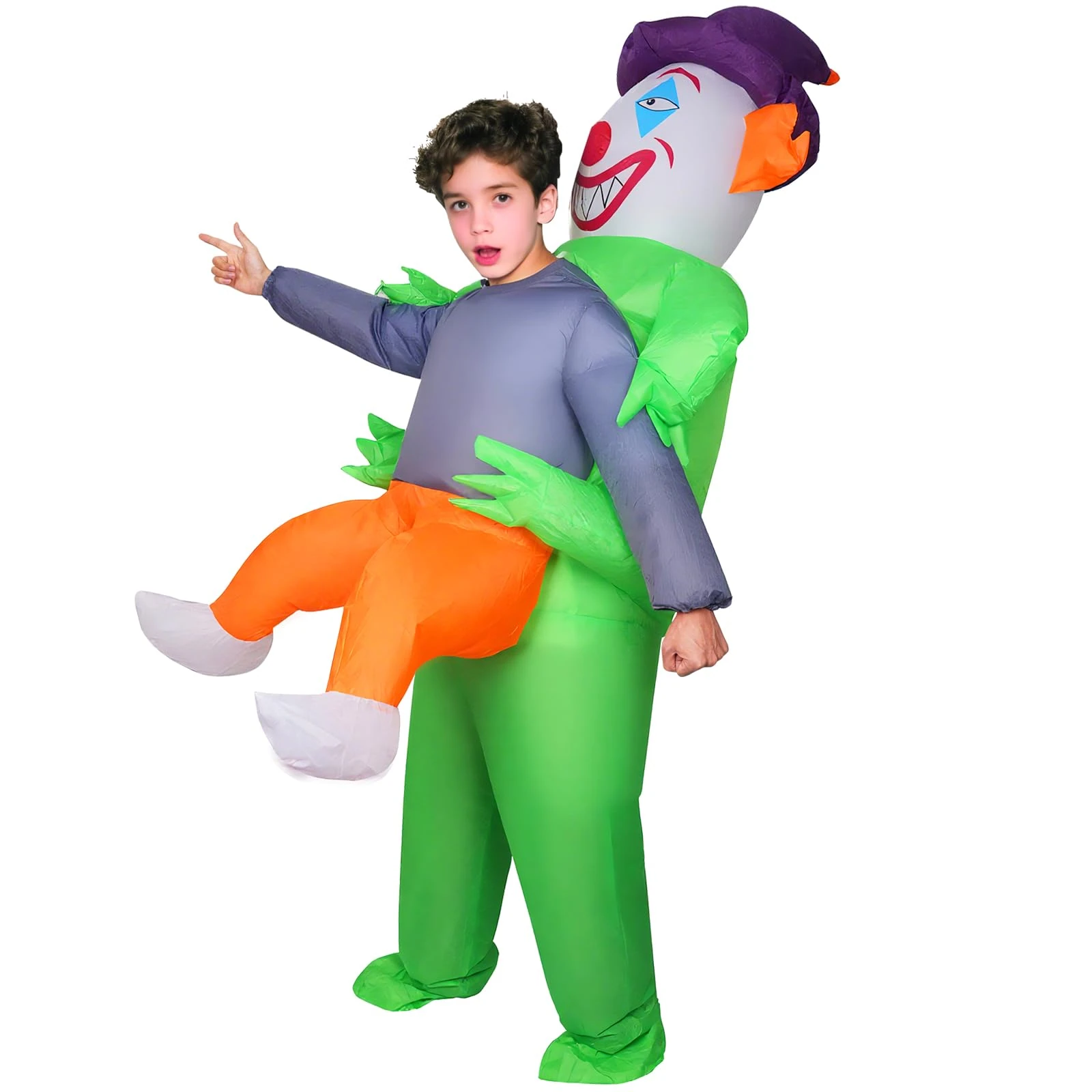 Inflatable Clown Costume, Inflatable Costumes For Teens, Blow Up Costume, Halloween Fancy Dress Costumes Outfit One Size (Teens)
