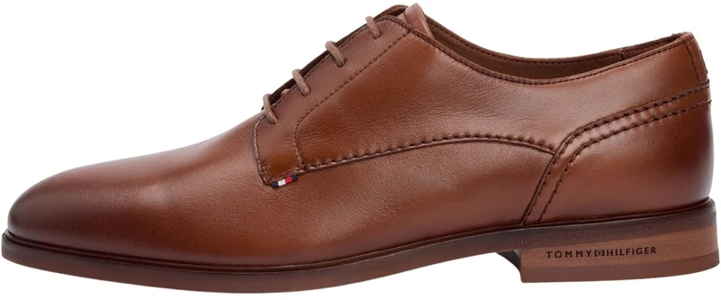 Tommy Hilfiger Men’s Derby Shoes in Leather, Brown (Ginger Clay), 10.5