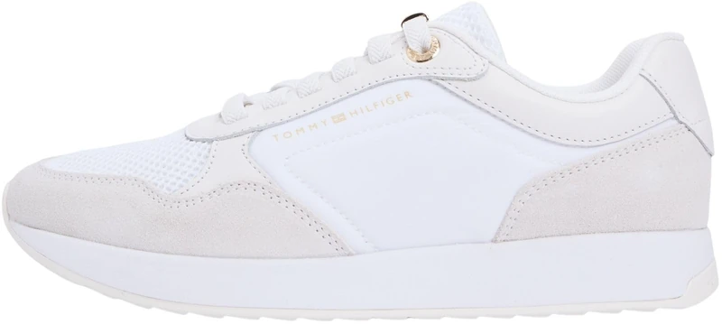 Tommy Hilfiger Women's Th Chic Eva Runner Mesh FW0FW09465 Low Top, White (White), 5