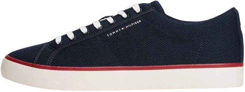 Tommy Hilfiger Men's Harlem Core Ii Seasonal Textile FM0FM05820 Low Top, Blue (Desert Sky), 9