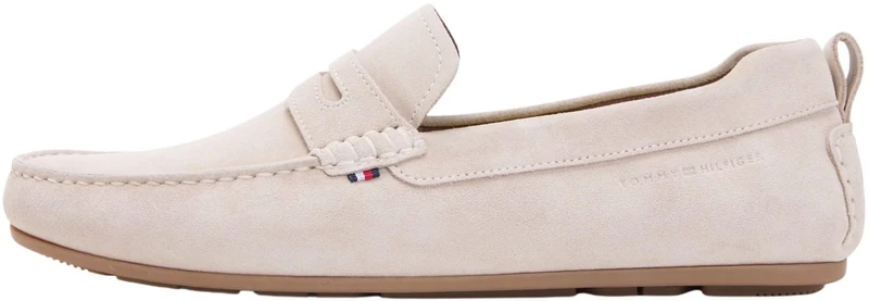 Tommy Hilfiger Men's Core Hilfiegr Suede Driver FM0FM05789 Driver Shoes, Beige (Classic Beige), 8