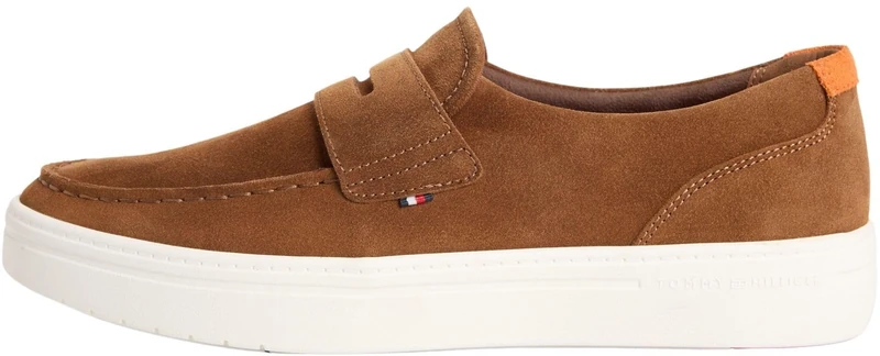 Tommy Hilfiger Men’s Driving Shoes Hybrid Loafers in Suede, Brown (Coconut Grove), 8