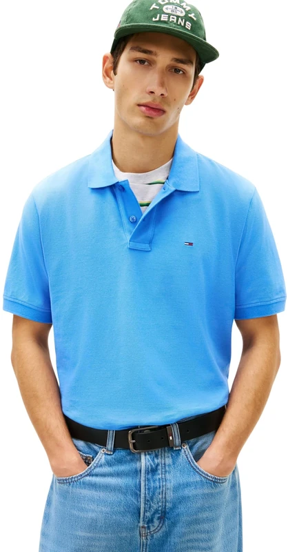 Tommy Jeans Men's TJM Reg Ess Polo Ext DM0DM22711 S/S, Blue (Blue Twilight), XS