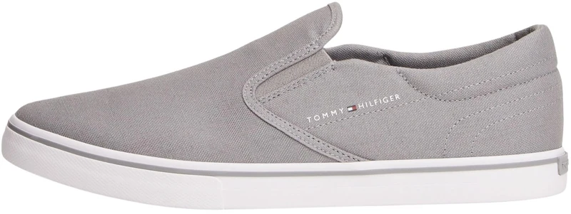 Tommy Hilfiger Men's Vulc Core Slip On FM0FM05689 Low Top, Grey (Universal Grey), 6.5