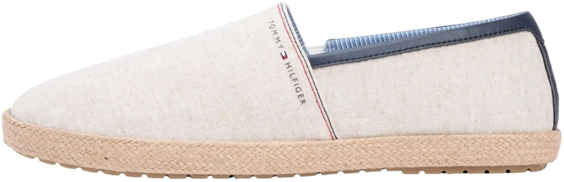 Tommy Hilfiger Men's Hilfiger Chambray Espadrille FM0FM05793 Espadrilles, White (Ecru), 11