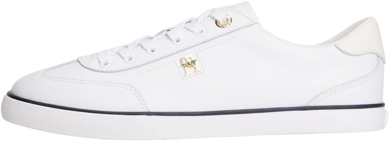 Tommy Hilfiger Women’s Vulcanised Trainers Chic Low Profile Lace-up, White (White), 4