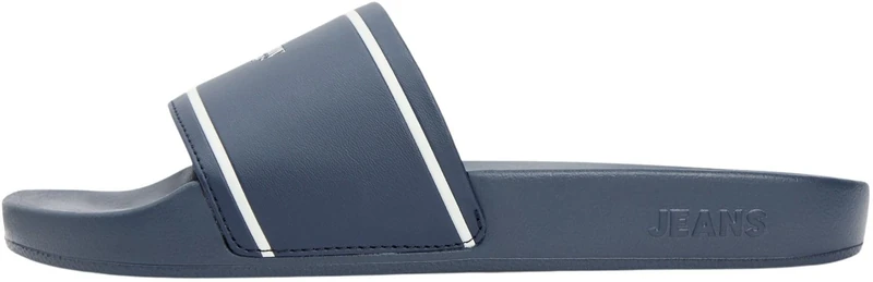Tommy Jeans Women's Beach Slides with Logo, Blue (Dark Night Navy), 2.5