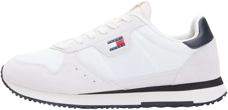 Tommy Jeans Men's TJM Eva Runner Leather EM0EM01690 Low Top, White (Ecru/Black), 11 UK - Image 1