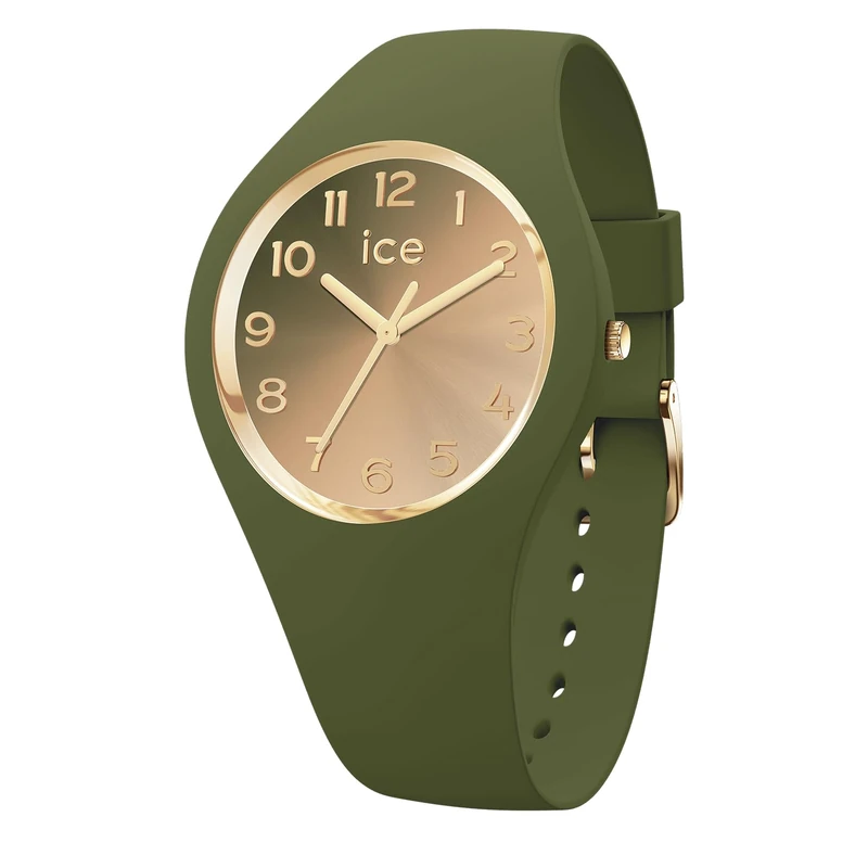ICE-WATCH - ICE Sunset Olive Green - Montre Verte Pour Femme avec Bracelet en Silicone - 024987 (Small 37mm)