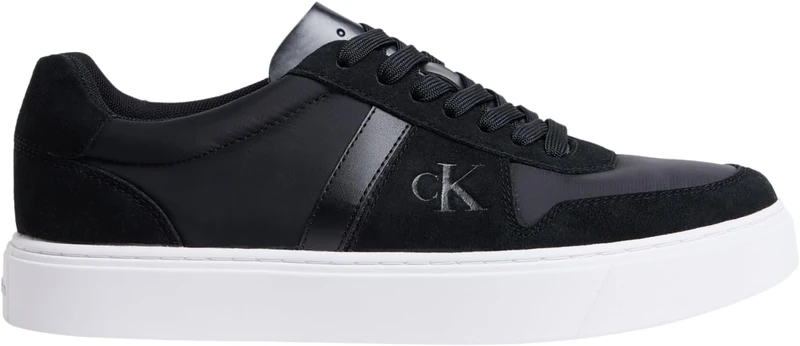 Calvin Klein Men's Classic Cups Lace Mix Emb Tongue Ym0Ym01395 Low Top, Black (Ck Black), 8