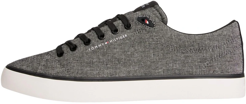 Tommy Hilfiger Men's Harlem Core Ii Chambray FM0FM05818 Low Top, Black (Black), 11