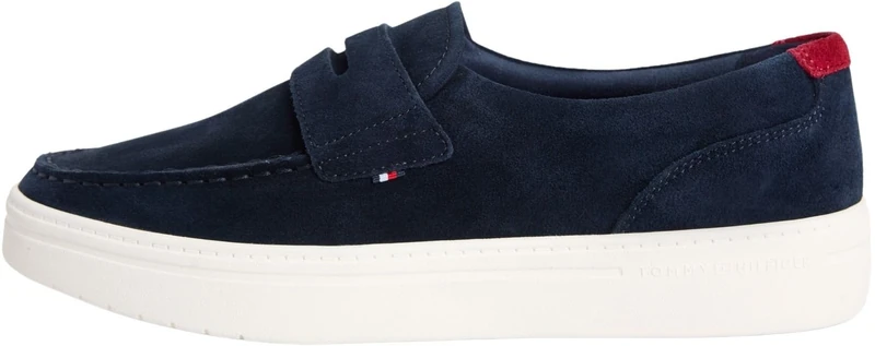 Tommy Hilfiger Men’s Driving Shoes Hybrid Loafers in Suede, Blue (Desert Sky), 9