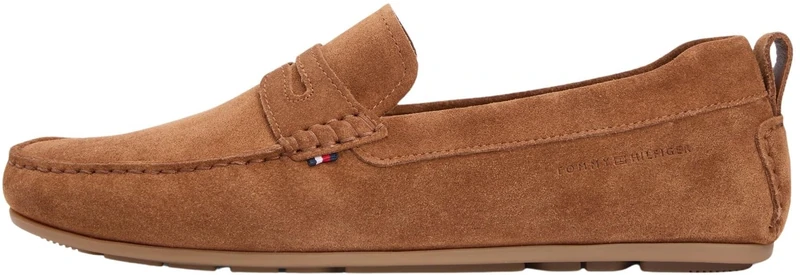 Tommy Hilfiger Men's Core Hilfiegr Suede Driver FM0FM05789 Driver Shoes, Brown (Coconut Grove), 8