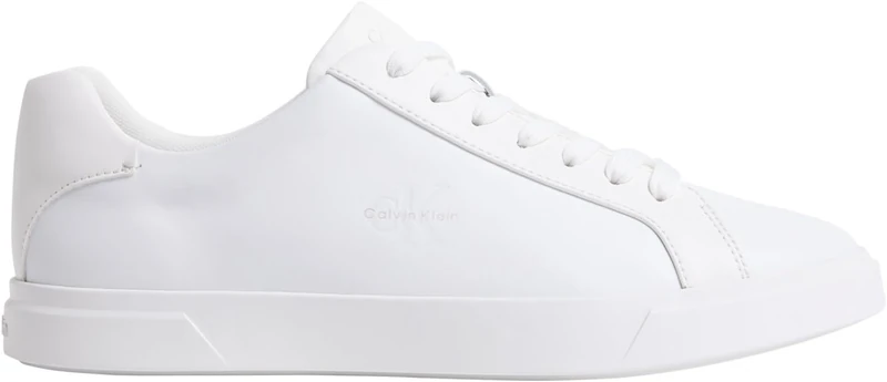 Calvin Klein Men's Low Prof Cupsole LTH HM0HM02123 Low Top, White (Triple Bright White), 6.5