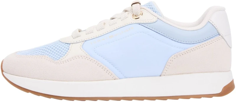 Tommy Hilfiger Women's Th Chic Eva Runner Mesh FW0FW09465 Low Top, Blue (Breezy Blue/Soft Cream), 7 - Image 1