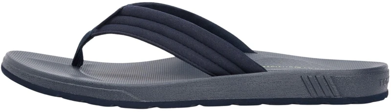 Tommy Hilfiger Men’s Flip Flops Moulded Beach with Padded Straps, Blue (Desert Sky), 10.5