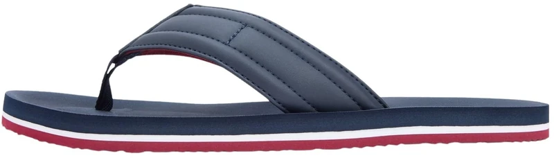 Tommy Hilfiger Men’s Flip Flops Padded with Padded Straps, Blue (Desert Sky), 7