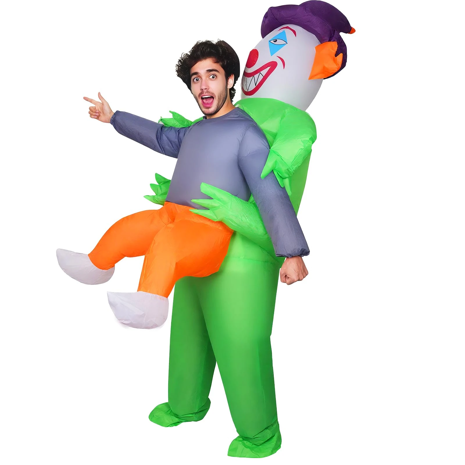 Lustwieta Inflatable Clown Costume Adult, Inflatable Costumes For Adults, Blow Up Costume, Halloween Fancy Dress Costumes For Adults, One Size (Adult)