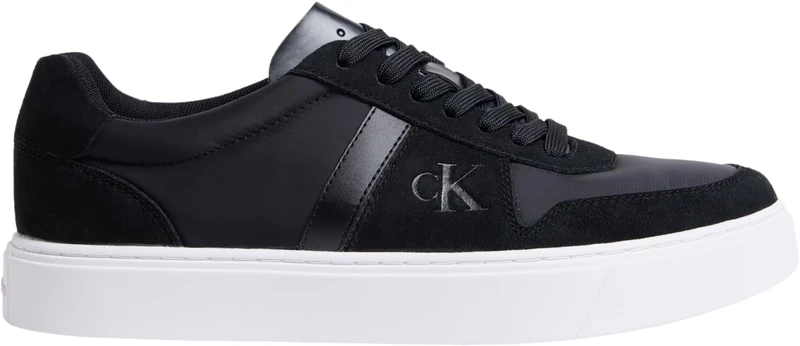 Calvin Klein Men's Classic Cups Lace Mix Emb Tongue Ym0Ym01395 Low Top, Black (Ck Black), 6.5