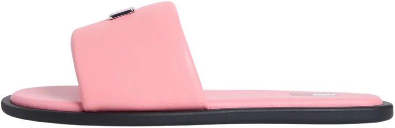 Tommy Jeans Women’s Slides Soft Padded in Leather, Pink (Enchanted Pink), 4
