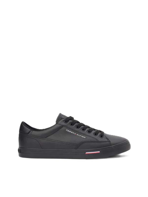 Tommy Hilfiger Men's Vulc Core RWB Long Lace LTH FM0FM05814 Low Top, Black (Black), 6.5