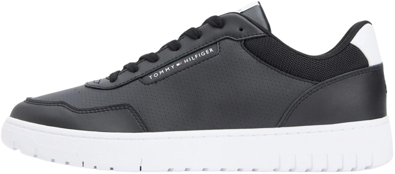 Tommy Hilfiger Men's Basket Core Lite LTH FM0FM05868 Low Top, Black (Black), 8