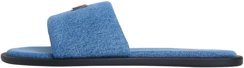 Tommy Jeans Women’s Sandals Padded Denim with Padded Straps, Blue (Denim), 4