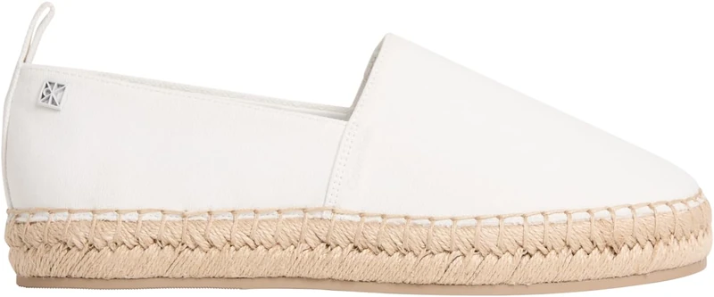 Calvin Klein Women’s Espadrilles Oblique Canvas with Loop, White (Off White), 4