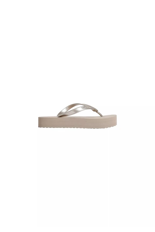 Calvin Klein Women’s Flip Flops Flatform with Platform, Grey (Desert Taupe), 2