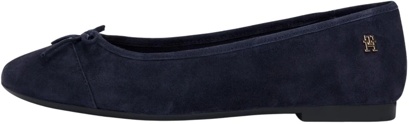 Tommy Hilfiger Women’s Ballet Pumps in Leather, Blue (Space Blue), 2.5