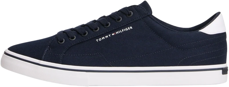 Tommy Hilfiger Men's Vulc Core Long Lace FM0FM05688 Low Top, Blue (Desert Sky), 9