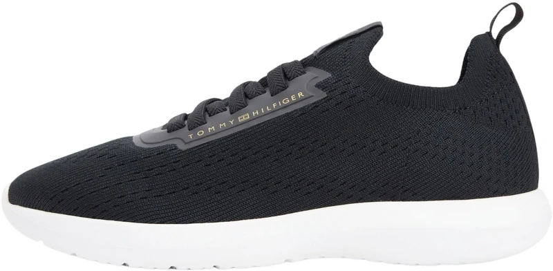 Tommy Hilfiger Women's Th Knit Extralight Runner FW0FW09112 Low Top, Black (Black), 6.5 - Image 1