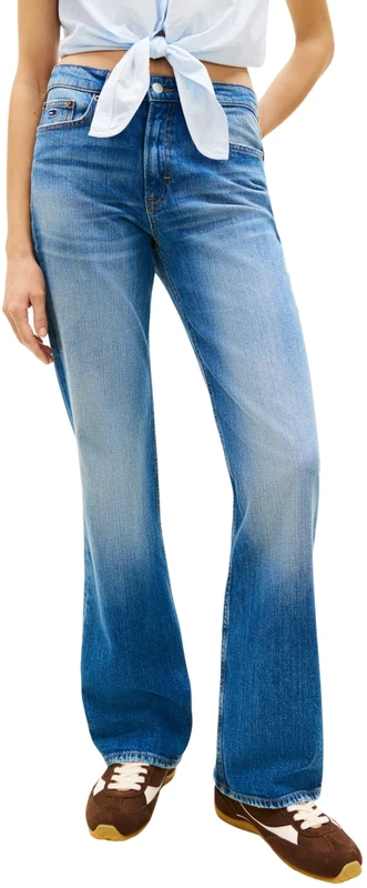 Tommy Jeans Women's Cleo Mid Bootcut Bj5137 DW0DW22677, Denim (Denim Medium), 28W x 30L