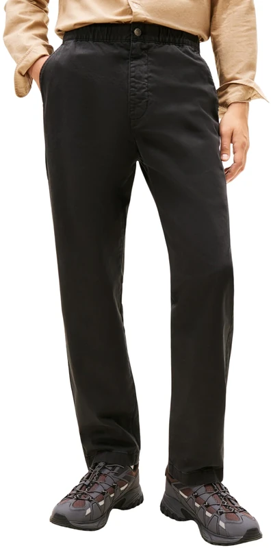 Tommy Jeans Men's TJM Sonny Co Twill Chino Pant DM0DM22650, Black (Black), 34 W/32 L