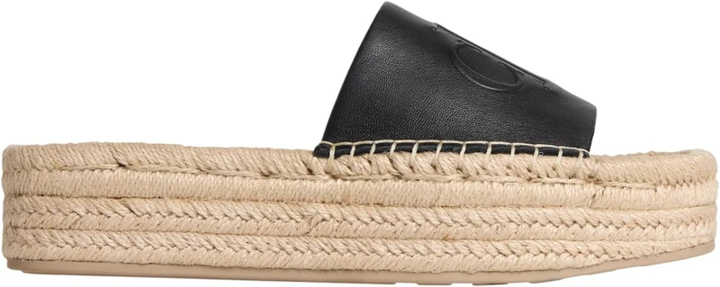 Calvin Klein Women’s Slip-on Espadrilles, Black (Ck Black), 7