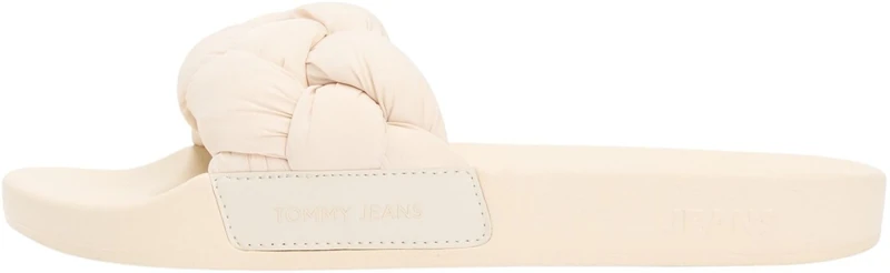 Tommy Jeans Women's Tjw Braided Slides EN0EN02975 Slides, BEIGE (Newsprint), 5