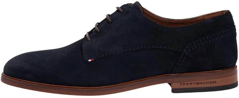 Tommy Hilfiger Men's Hilfiger Suede Dress Shoe FM0FM05776 Derby Shoes, Blue (Desert Sky), 7