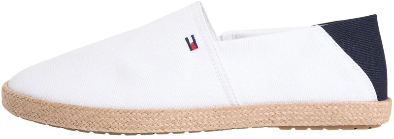 Tommy Hilfiger Men's Core Hilfiger Espadrille Textile FM0FM05792 Espadrilles, White (White), 11