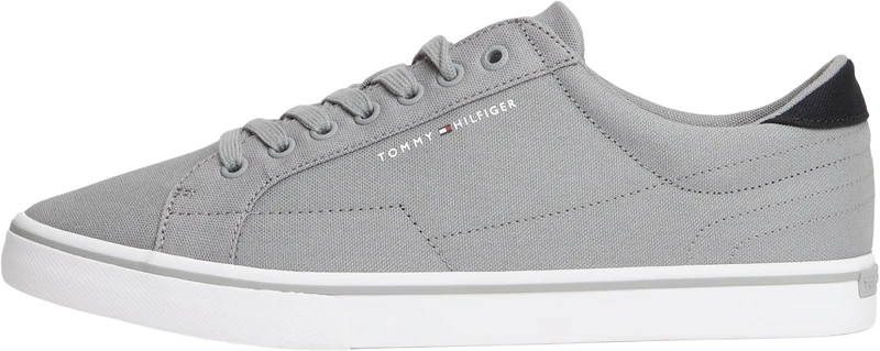 Tommy Hilfiger Men's Vulc Core Long Lace FM0FM05688 Low Top, Grey (Universal Grey), 9