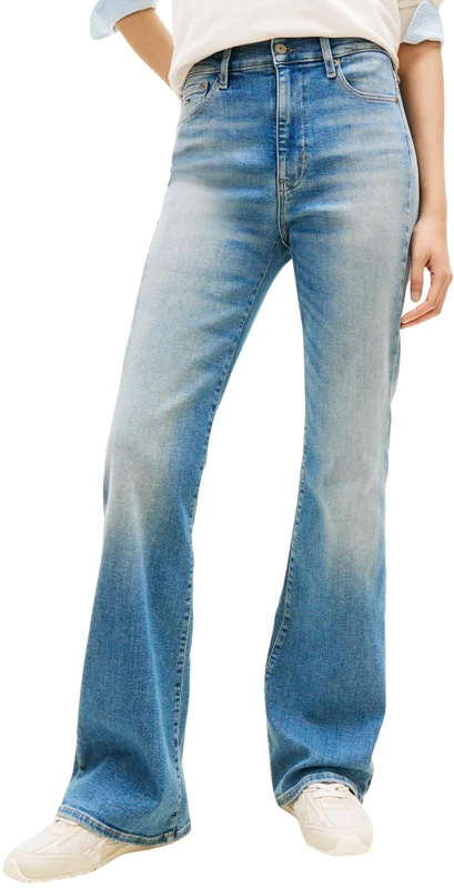 Tommy Jeans Women’s Sylvia Flared High Waist, Blue (Denim Medium), 28W/28L