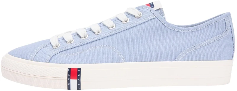 Tommy Jeans Men’s Vulcanised Trainers Archive in Canvas, Blue (Soaring Skies), 9