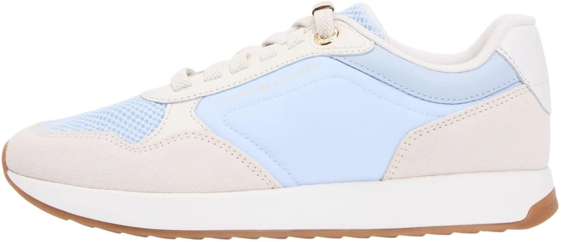 Tommy Hilfiger Women's Th Chic Eva Runner Mesh FW0FW09465 Low Top, Blue (Breezy Blue/Soft Cream), 6 - Image 1