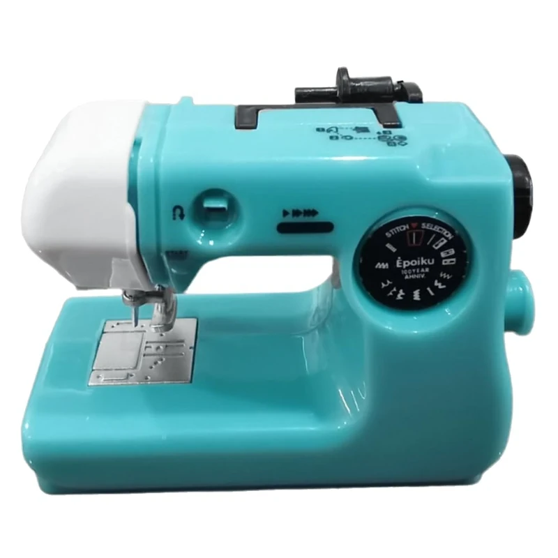 Exqufood Portable Sewing Machine Plastics Pink/Blue/Red Home Sewing Accessories Household Crafting Mini Electric Sewing Machine A - Image 1