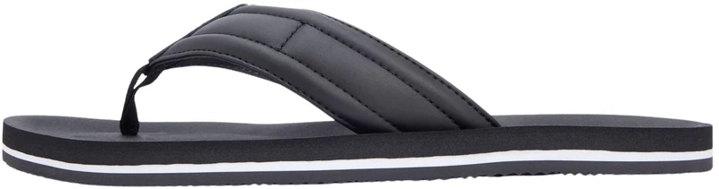 Tommy Hilfiger Men’s Flip Flops Padded with Padded Straps, Black (Black), 7