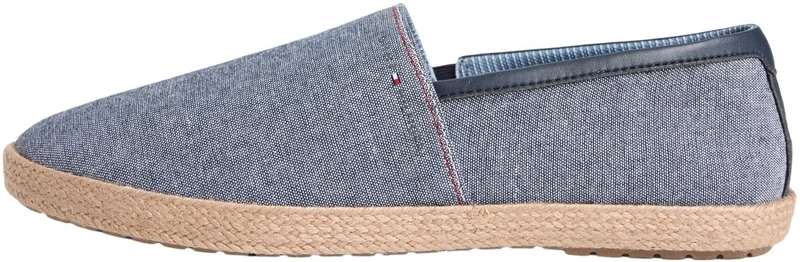 Tommy Hilfiger Men’s Espadrilles Chambray in Linen, Blue (Desert Sky), 6.5