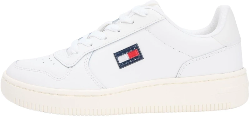 Tommy Jeans Women's Tjw Basket EN0EN02980 Low Top, White (Ecru), 3.5 UK