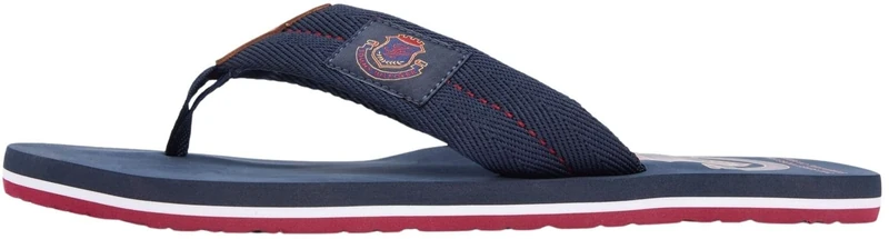 Tommy Hilfiger Men's Patch Hilfiger Beach Sandal FM0FM05804 Flip Flops, BLUE (Desert Sky), 12 - Image 1