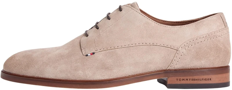 Tommy Hilfiger Men's Hilfiger Suede Dress Shoe FM0FM05776 Derby Shoes, Beige (Coastal Taupe), 10
