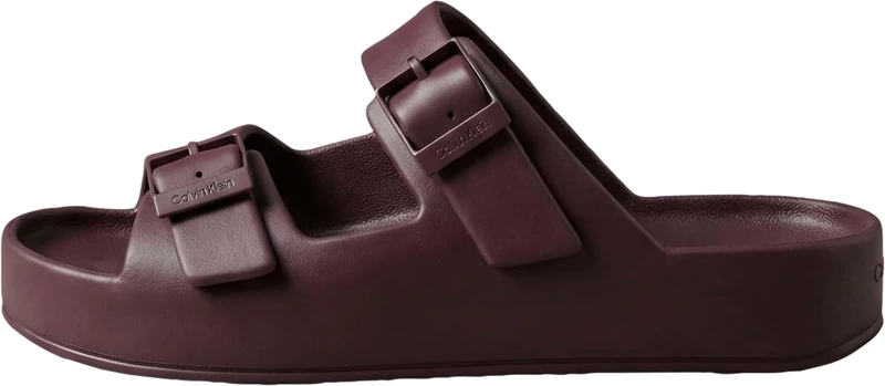 Calvin Klein Men’s Sandals Ergon EVA with Buckles, Red (Bordeaux), 6